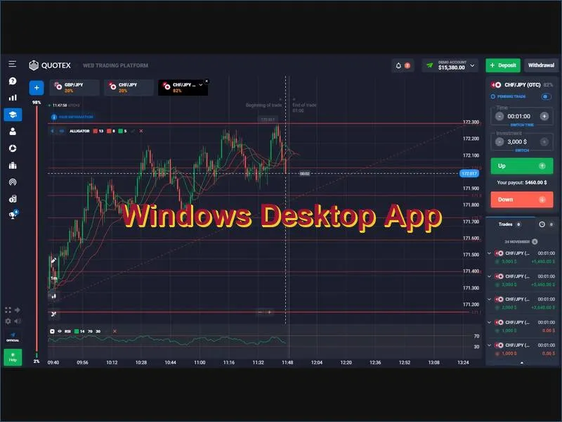 Installing and using the Quotex desktop application on Windows