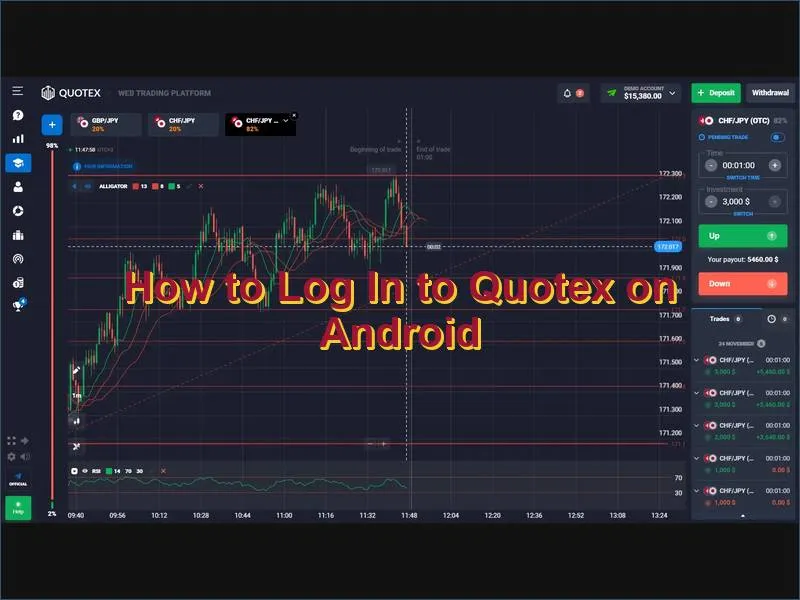 Quotex Android app login procedure walkthrough